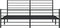 vidaXL - Bedframe - met - hoofd- - en - voeteneinde - metaal - zwart - 183x213 - cm