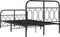 vidaXL - Bedframe - met - hoofd- - en - voeteneinde - metaal - zwart - 120x190 - cm