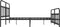 vidaXL - Bedframe - met - hoofd- - en - voeteneinde - metaal - zwart - 193x203 - cm