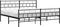 vidaXL - Bedframe - met - hoofd- - en - voeteneinde - metaal - zwart - 183x213 - cm