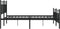 vidaXL - Bedframe - met - hoofd- - en - voeteneinde - metaal - zwart - 135x190 - cm