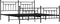 vidaXL - Bedframe - met - hoofd- - en - voeteneinde - metaal - zwart - 193x203 - cm