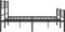 vidaXL - Bedframe - met - hoofd- - en - voeteneinde - metaal - zwart - 140x190 - cm