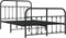 vidaXL - Bedframe - met - hoofd- - en - voeteneinde - metaal - zwart - 120x190 - cm