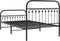 vidaXL - Bedframe - met - hoofd- - en - voeteneinde - metaal - zwart - 107x203 - cm