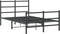 vidaXL - Bedframe - met - hoofd- - en - voeteneinde metaal - zwart - 120x200 - cm