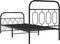 vidaXL - Bedframe - met - hoofd- - en - voeteneinde - metaal - zwart - 90x190 - cm