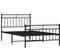 vidaXL - Bedframe - met - hoofd- - en - voeteneinde - metaal - zwart - 100x200 - cm