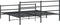 vidaXL - Bedframe - met - hoofd- - en - voeteneinde metaal - zwart - 183x213 - cm