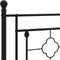 vidaXL - Bedframe - met - hoofd- - en - voeteneinde - metaal - zwart - 183x213 - cm