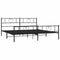 vidaXL - Bedframe - met - hoofd- - en - voeteneinde - metaal - zwart - 193x203 - cm