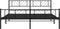 vidaXL - Bedframe - met - hoofd- - en - voeteneinde - metaal - zwart - 200x200 - cm