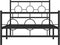 vidaXL - Bedframe - met - hoofd- - en - voeteneinde - metaal - zwart - 100x190 - cm