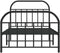 vidaXL - Bedframe - met - hoofd- - en - voeteneinde - metaal - zwart - 100x200 - cm