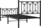 vidaXL - Bedframe - met - hoofd- - en - voeteneinde - metaal - zwart - 75x190 - cm