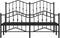 vidaXL - Bedframe - met - hoofd- - en - voeteneinde metaal - zwart - 140x190 - cm