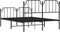 vidaXL - Bedframe - met - hoofd- - en - voeteneinde metaal - zwart - 135x190 - cm