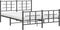 vidaXL - Bedframe - met - hoofd- - en - voeteneinde - metaal - zwart - 150x200 - cm