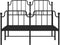 vidaXL - Bedframe - met - hoofd- - en - voeteneinde metaal - zwart - 120x200 - cm