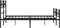 vidaXL - Bedframe - met - hoofd- - en - voeteneinde - metaal - zwart - 140x200 - cm