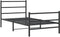 vidaXL - Bedframe - met - hoofd- - en - voeteneinde metaal - zwart - 100x200 - cm
