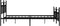 vidaXL - Bedframe - met - hoofd- - en - voeteneinde - metaal - zwart - 183x213 - cm