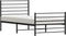 vidaXL - Bedframe - met - hoofd- - en - voeteneinde - metaal - zwart - 80x200 - cm