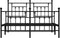 vidaXL - Bedframe - met - hoofd- - en - voeteneinde - metaal - zwart - 140x200 - cm