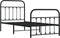 vidaXL - Bedframe - met - hoofd- - en - voeteneinde - metaal - zwart - 90x190 - cm