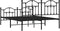 vidaXL - Bedframe - met - hoofd- - en - voeteneinde - metaal - zwart - 150x200 - cm
