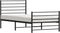 vidaXL - Bedframe - met - hoofd- - en - voeteneinde - metaal - zwart - 100x190 - cm