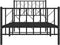 vidaXL - Bedframe - met - hoofd- - en - voeteneinde - metaal - zwart - 90x190 - cm
