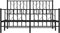 vidaXL - Bedframe - met - hoofd- - en - voeteneinde - metaal - zwart - 140x190 - cm