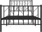 vidaXL - Bedframe - met - hoofd- - en - voeteneinde - metaal - zwart - 90x200 - cm