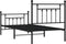 vidaXL - Bedframe - met - hoofd- - en - voeteneinde - metaal - zwart - 80x200 - cm
