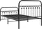 vidaXL - Bedframe - met - hoofd- - en - voeteneinde - metaal - zwart - 100x190 - cm