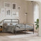 vidaXL - Bedframe - met - hoofd- - en - voeteneinde - metaal - zwart - 140x200 - cm
