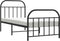 vidaXL - Bedframe - met - hoofd- - en - voeteneinde - metaal - zwart - 80x200 - cm