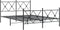 vidaXL - Bedframe - met - hoofd- - en - voeteneinde - metaal - zwart - 140x190 - cm