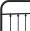 vidaXL - Bedframe - met - hoofd- - en - voeteneinde - metaal - zwart - 183x213 - cm