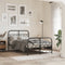 vidaXL - Bedframe - met - hoofd- - en - voeteneinde - metaal - zwart - 120x190 - cm