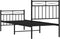 vidaXL - Bedframe - met - hoofd- - en - voeteneinde - metaal - zwart - 80x200 - cm