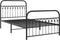 vidaXL - Bedframe - met - hoofd- - en - voeteneinde - metaal - zwart - 107x203 - cm