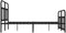 vidaXL - Bedframe - met - hoofd- - en - voeteneinde - metaal - zwart - 135x190 - cm