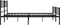 vidaXL - Bedframe - met - hoofd- - en - voeteneinde - metaal - zwart - 200x200 - cm
