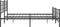 vidaXL - Bedframe - met - hoofd- - en - voeteneinde - metaal - zwart - 183x213 - cm