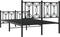 vidaXL - Bedframe - met - hoofd- - en - voeteneinde - metaal - zwart - 120x190 - cm