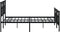 vidaXL - Bedframe - met - hoofd- - en - voeteneinde - metaal - zwart - 150x200 - cm