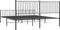 vidaXL - Bedframe - met - hoofd- - en - voeteneinde - metaal - zwart - 193x203 - cm