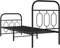 vidaXL - Bedframe - met - hoofd- - en - voeteneinde - metaal - zwart - 75x190 - cm